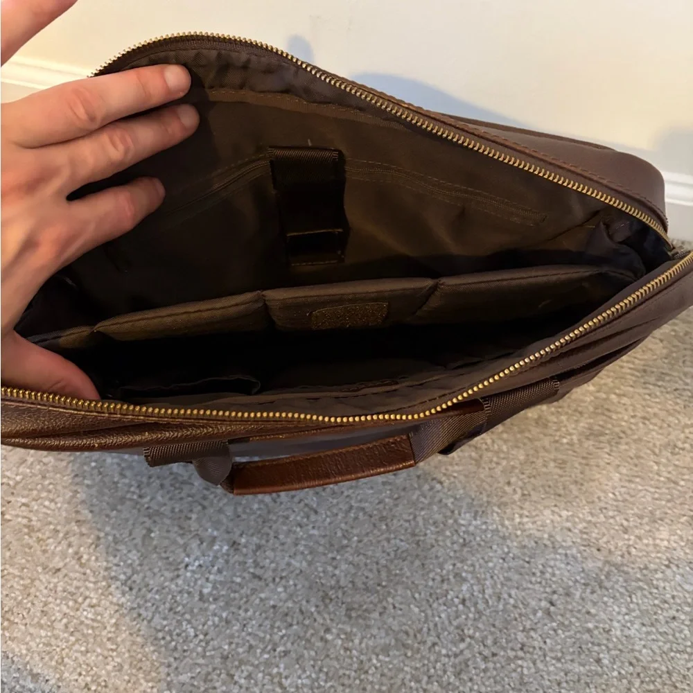 Banana Republic Dark Brown Leather Briefcase